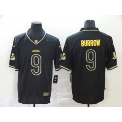 Cincinnati Bengals #9 Joe Burrow Black Gold Vapor Untouchable Limited Nike NFL Men Jersey