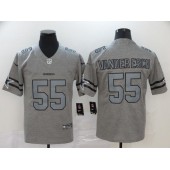 Dallas Cowboys #55 Leighton Vander Esch 2019 Gray Gridiron Gray Vapor Untouchable Limited Nike NFL Men Jersey