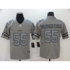 Dallas Cowboys #55 Leighton Vander Esch 2019 Gray Gridiron Gray Vapor Untouchable Limited Nike NFL Men Jersey