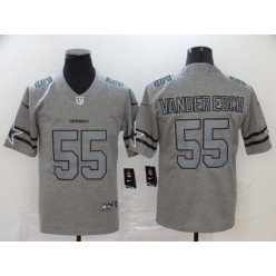 Dallas Cowboys #55 Leighton Vander Esch 2019 Gray Gridiron Gray Vapor Untouchable Limited Nike NFL Men Jersey