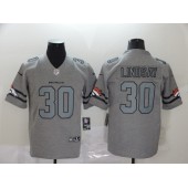 Denver Broncos #30 Phillip Lindsay 2019 Gray Gridiron Gray Vapor Untouchable Limited Nike NFL Men Jersey