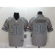 Denver Broncos #30 Phillip Lindsay 2019 Gray Gridiron Gray Vapor Untouchable Limited Nike NFL Men Jersey