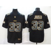 Green Bay Packers #33 Aaron Jones Black Gold Vapor Untouchable Limited Nike NFL Men Jersey