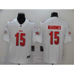 Kansas City Chiefs #15 Patrick Mahomes White Super Bowl LIV Vapor Limited Nike NFL Men Jersey