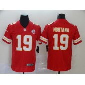Kansas City Chiefs #19 Joe Montana Red Vapor Untouchable Limited Nike NFL Men Jersey