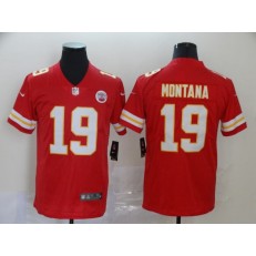 Kansas City Chiefs #19 Joe Montana Red Vapor Untouchable Limited Nike NFL Men Jersey