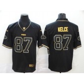 Kansas City Chiefs #87 Travis Kelce Black Gold Vapor Untouchable Limited Nike NFL Men Jersey