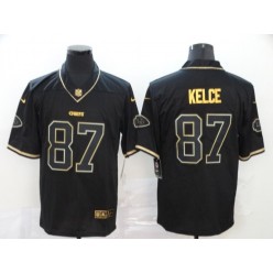 Kansas City Chiefs #87 Travis Kelce Black Gold Vapor Untouchable Limited Nike NFL Men Jersey