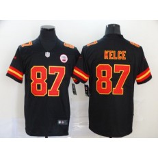 Kansas City Chiefs #87 Travis Kelce Black Vapor Untouchable Limited Nike NFL Men Jersey