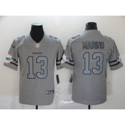 Miami Dolphins #13 Dan Marino 2019 Gray Gridiron Gray Vapor Untouchable Limited Nike NFL Men Jersey