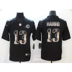 Miami Dolphins #13 Dan Marino Black Statue Of Liberty Limited Nike NFL Men Jersey
