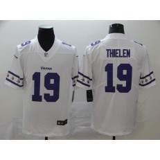 Minnesota Vikings #19 Adam Thielen White Team Logos Fashion Vapor Limited Nike NFL Men Jersey
