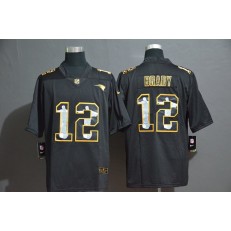 New England Patriots #12 Tom Brady Black Jesus Faith Edition Limited Nike NFL Men Jersey