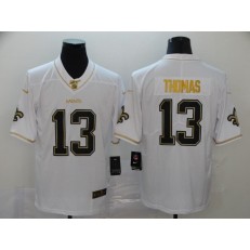 New Orleans Saints #13 Michael Thomas White Gold Vapor Untouchable Limited Nike NFL Men Jersey