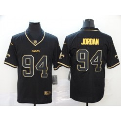 New Orleans Saints #94 Cameron Jordan Black Gold Throwback Vapor Untouchable Limited Nike NFL Men Jersey