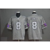 New York Giants #8 Daniel Jones 2019 Gray Gridiron Gray Vapor Untouchable Limited Nike NFL Men Jersey