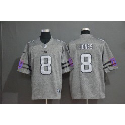 New York Giants #8 Daniel Jones 2019 Gray Gridiron Gray Vapor Untouchable Limited Nike NFL Men Jersey