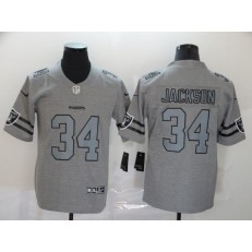 Oakland Raiders #34 Bo Jackson 2019 Gray Gridiron Gray Vapor Untouchable Limited Nike NFL Men Jersey