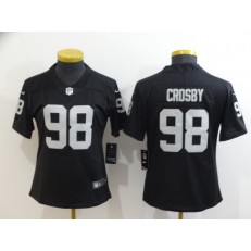 Women Nike Oakland Raiders #98 Maxx Crosby Black Vapor Untouchable Limited Nike NFL Men Jersey