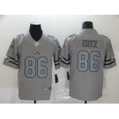 Philadelphia Eagles #86 Zach Ertz 2019 Gray Gridiron Gray Vapor Untouchable Limited Nike NFL Men Jersey