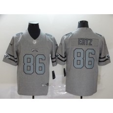 Philadelphia Eagles #86 Zach Ertz 2019 Gray Gridiron Gray Vapor Untouchable Limited Nike NFL Men Jersey