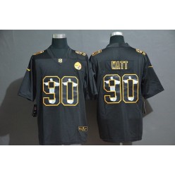 Pittsburgh Steelers #90 T.J. Watt Black Jesus Faith Edition Limited Nike NFL Men Jersey