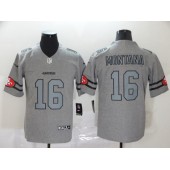 San Francisco 49ers #16 Joe Montana 2019 Gray Gridiron Gray Vapor Untouchable Limited Nike NFL Men Jersey