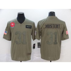 San Francisco 49ers #31 Raheem Mostert Olive Salute To Service Limited Nike NFL Men Jersey