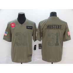 San Francisco 49ers #31 Raheem Mostert Olive Salute To Service Limited Nike NFL Men Jersey