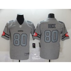 San Francisco 49ers #80 Jerry Rice 2019 Gray Gridiron Gray Vapor Untouchable Limited Nike NFL Men Jersey
