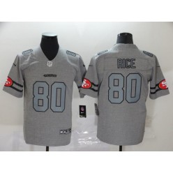 San Francisco 49ers #80 Jerry Rice 2019 Gray Gridiron Gray Vapor Untouchable Limited Nike NFL Men Jersey