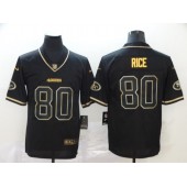 San Francisco 49ers #80 Jerry Rice Black Gold Throwback Vapor Untouchable Limited Nike NFL Men Jersey