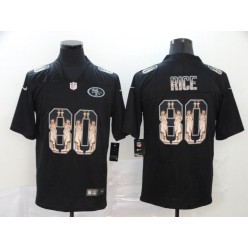 San Francisco 49ers #80 Jerry Rice Black Statue Of Liberty Limited Nike NFL Men Jersey