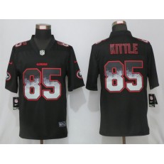 San Francisco 49ers #85 George Kittle Black Arch Smoke Vapor Untouchable Limited Nike NFL Men Jersey