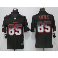San Francisco 49ers #85 George Kittle Black Arch Smoke Vapor Untouchable Limited Nike NFL Men Jersey