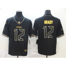 Tampa Bay Buccaneers #12 Tom Brady Black Gold Vapor Untouchable Limited Nike NFL Men Jersey