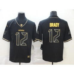Tampa Bay Buccaneers #12 Tom Brady Black Gold Vapor Untouchable Limited Nike NFL Men Jersey