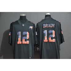 Tampa Bay Buccaneers #12 Tom Brady Black USA Flag Fashion Vapor Limited Nike NFL Men Jersey