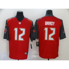 Tampa Bay Buccaneers #12 Tom Brady Red Black Vapor Untouchable Limited Nike NFL Men Jersey