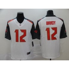 Tampa Bay Buccaneers #12 Tom Brady White Black Vapor Untouchable Limited Nike NFL Men Jersey