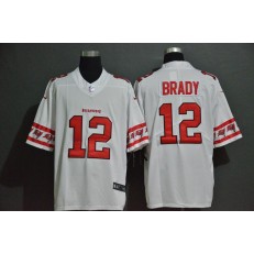 Tampa Bay Buccaneers #12 Tom Brady White Team Logos Fashion Vapor Limited Nike NFL Men Jersey