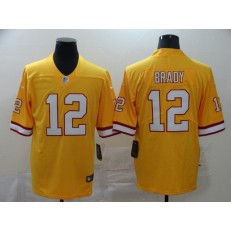Tampa Bay Buccaneers #12 Tom Brady Yellow New 2020 Vapor Untouchable Limited Nike NFL Men Jersey