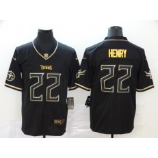 Tennessee Titans #22 Derrick Henry Black Gold Throwback Vapor Untouchable Limited Nike NFL Men Jersey