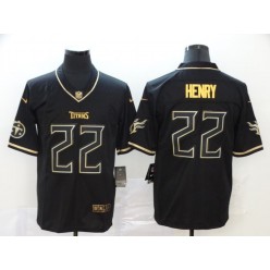 Tennessee Titans #22 Derrick Henry Black Gold Throwback Vapor Untouchable Limited Nike NFL Men Jersey