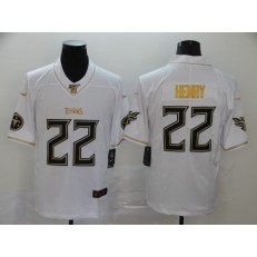 Tennessee Titans #22 Derrick Henry White Gold Vapor Untouchable Limited Nike NFL Men Jersey