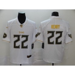 Tennessee Titans #22 Derrick Henry White Gold Vapor Untouchable Limited Nike NFL Men Jersey
