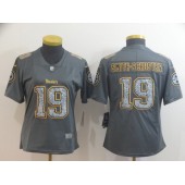 Women Nike Pittsburgh Steelers #19 JuJu Smith-Schuster Gray Camo Vapor Untouchable Limited Jersey
