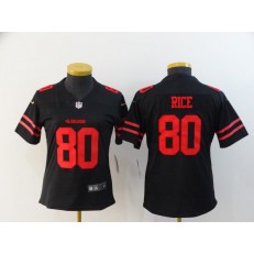 Women Nike San Francisco 49ers #80 Jerry Rice Black Vapor Untouchable Limited Jersey