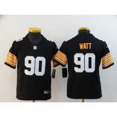 Youth Nike Pittsburgh Steelers #90 T.J. Watt Black Alternate Vapor Untouchable Limited Jersey