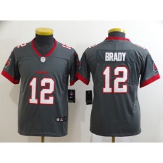 Youth Nike Tampa Bay Buccaneers #12 Tom Brady Gray New 2020 Vapor Untouchable Limited Jersey